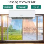 YITAHOME 23 SEER2 24K BTU 3 Zone Mini Split AC/Heating System, 9000 9000 12000 BTU Tri Zone Mini Split Air Conditioner, Wifi Enabled 208-230V Ductless AC Cool Up to 1350 Sq. Ft, Compatible with Alexa