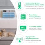 Temperature Controlled Outlet, Briidea Thermostat Outlet Compatible with Window Air Conditioner, Space Heaters, Fans, Auto On/Off, Ideal for Household, Greenhouse, Reptile, Incubator, 110V 15A