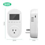 Temperature Controlled Outlet, Briidea Thermostat Outlet Compatible with Window Air Conditioner, Space Heaters, Fans, Auto On/Off, Ideal for Household, Greenhouse, Reptile, Incubator, 110V 15A