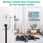 Temperature Controlled Outlet, Briidea Thermostat Outlet Compatible with Window Air Conditioner, Space Heaters, Fans, Auto On/Off, Ideal for Household, Greenhouse, Reptile, Incubator, 110V 15A