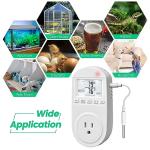 Temperature Controlled Outlet, Briidea Thermostat Outlet Compatible with Window Air Conditioner, Space Heaters, Fans, Auto On/Off, Ideal for Household, Greenhouse, Reptile, Incubator, 110V 15A