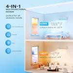 ROVSUN 9000 BTU Mini Split AC/Heating System with Inverter, 19 SEER2 Energy Saving 115V Ductless Split-System Air Conditioner with Pre-Charged Condenser, Heat Pump, Remote Control & Installation Kit