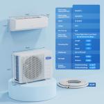 ROVSUN 9000 BTU Mini Split AC/Heating System with Inverter, 19 SEER2 Energy Saving 115V Ductless Split-System Air Conditioner with Pre-Charged Condenser, Heat Pump, Remote Control & Installation Kit