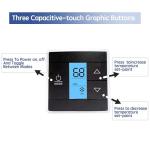 3316250.712 RV Single Zone Wall Thermostat (Black, 3-Wire) – for Cool/Heat/Furnace Control – Camper/RV Air Conditioner Replacement