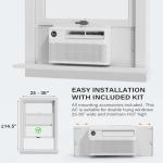 ROVSUN 8000 BTU Inverter Window Air Conditioner with WiFi, Energy-Star Window AC Unit with Remote & App Control, Ultra Quiet Design & Easy Install Kit, Work with Alexa/Google Assistant, 115V/60Hz