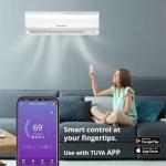 Vtronix Classic America 9000 BTU Ductless Wall Mount Mini Split Inverter Air Conditioner with Heat Pump, 16 ft Line Set, Up to 450 Sq Ft Coverage, (23 SEER2, 120 VAC), WiFi/Alexa Ready.
