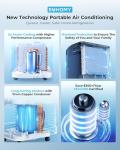 EUHOMY 14000 BTU Portable Air Conditioners Cools up to 700 Sq.ft, Auto-Evaporation Quiet AC Unit with Smart Sleep Mode, 24H Timer, Remote, 4-in-1 Air Cooler for Family