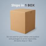 Vtronix Classic America 9000 BTU Ductless Wall Mount Mini Split Inverter Air Conditioner with Heat Pump, 16 ft Line Set, Up to 450 Sq Ft Coverage, (23 SEER2, 120 VAC), WiFi/Alexa Ready.