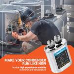 3uF mfd ±5% 370-440VAC Volt Oval Run Start Capacitor 50/60 Hz AC Electric Replacement Part by Blue Stars - Exact Fit for Central Air-Conditioners Heat Pumps Condenser Fan Motors AC Compressors