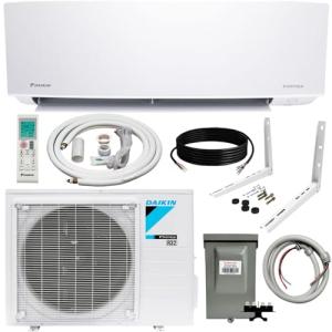 Daikin 12,000 Btu 21 SEER2 Oterra Series bundled Ductless Mini-Split Wall Mount Heat Pump Air Conditioner - R32 w/Installation Kit, 1/2 Whip, 30A Disconnect and Wall Bracket