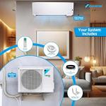 Daikin 12,000 Btu 21 SEER2 Oterra Series bundled Ductless Mini-Split Wall Mount Heat Pump Air Conditioner - R32 w/Installation Kit, 1/2 Whip, 30A Disconnect and Wall Bracket