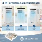 GarveeHome Portable Air Conditioner, 8,000 BTU for Large Room up to 450 Sq. Ft., Smart AC with Window Kit and 24H Timer, Dehumidifier & Fan Modes, Bedroom AC Unit.