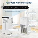 GarveeHome Portable Air Conditioner, 8,000 BTU for Large Room up to 450 Sq. Ft., Smart AC with Window Kit and 24H Timer, Dehumidifier & Fan Modes, Bedroom AC Unit.