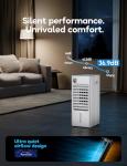 AEROZY Portable Air Conditioner Windowless, 24.5" Evaporative Cooler with Digital Display, Remote, 3 Speeds, 12H Timer, Oscillating Swamp Cooler for Room no Windows, Bedroom, Living Room