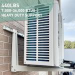 Outdoor Wall Mounting Bracket for Ductless Mini Split Air Conditioners Heat Pump Systems Support Up to 440lbs Universal 9000-36000 BTU