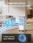 Windowless Portable Air Conditioner for Room, Evaporative Air Cooler w/7H Timer, 4 Modes &amp; 3 Speeds, Swamp Cooler air conditioner with remote, Portable ac Unit no Window no Hose Needed, Pearl