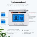 Non Programmable Thermostat for Home - Single Stage 1H/1C, with Room Temperature & Humidity Display and Large Blue LCD