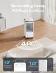 Windowless Portable Air Conditioner for Room, Evaporative Air Cooler w/7H Timer, 4 Modes &amp; 3 Speeds, Swamp Cooler air conditioner with remote, Portable ac Unit no Window no Hose Needed, Pearl