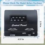 BIPIMIFI 7330F3852 RV Air Conditioner Thermostat, Black, Single Stage Heating/Cooling Control, Compatible with Coleman Mach Series