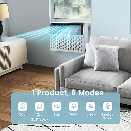 COSTWAY 10000 BTU Over-the-Sill Window AC Unit