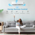 COSTWAY 18K BTU Dual 2 Zone Mini Split AC/Heating System, 22 SEER2 12,000 + 12,000 BTU Wall Mount Ductless Inverter Air Conditioner, Pre-Charged, Compatible with Alexa(Greenforce Series)