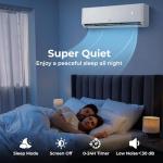 COSTWAY 18K BTU Dual 2 Zone Mini Split AC/Heating System, 22 SEER2 12,000 + 12,000 BTU Wall Mount Ductless Inverter Air Conditioner, Pre-Charged, Compatible with Alexa(Greenforce Series)