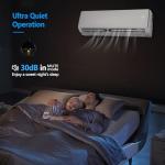 Bonnlo 11500BTU Wifi Enabled Mini Split Air Conditioner & Heater, 17 SEER2 230V Inverter Ductless Wall AC Unit with Pre-Charged Condenser, Heat Pump & Installation Kit