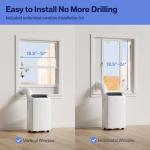 Della 14000 BTU Ultra Quiet Inverter Portable Air Conditioner Works with Alexa Cools Up To 450 Sq. Ft. Smart Wifi Portable AC Unit with Remote & App Control, Dehumidifier & Fan, Sleep Mode(45dB)