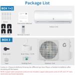 JustSmart 20000 BTU Dual Zone WIFI Mini Split AC/Heating System, 20 SEER2 208-230V (9K + 9K) Ductless Split Air Conditioner with Pre-Charged Condenser & Heat Pump, Not Include Copper Tube Line Set