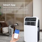 Shinco 10,000 BTU Portable Air Conditioner, Portable AC Unit with Built-in Cool, Dehumidifier & Fan Modes for Room up to 300 sq.ft, RC, Wi-Fi Enabled, 24 Hour Timer, Window Kit