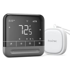 Provirtec Smart Thermostat for Home with Room Sensor, 7 Days Programmable, Energy Saving WiFi Thermostats for House,APP & Touchscreen Control, C Wire Required, 3.95 Inch Large Screen