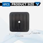 4 Pcs Mini Split Anti-Vibration Pads, Air Conditioner Shock Pad, Wall Mounting Bracket Rubber Isolator Pad for Ductless Split Air Conditioner Condenser Heat Pump System Outdoor Condenser Unit A/C HVAC