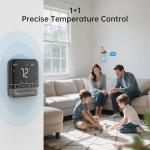 Provirtec Smart Thermostat for Home with Room Sensor, 7 Days Programmable, Energy Saving WiFi Thermostats for House，APP & Touchscreen Control, C Wire Required, 3.95 Inch Large Screen