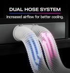 GE PPHV10WWF 10,000 BTU Portable Air Conditioner for Medium Rooms up to 550 sq ft. (9,850 BTU SACC), 3-in-1 with Dehumidify, Fan, and Auto Evaporation, Included Window Installation Kit, White