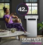 GE PPHV10WWF 10,000 BTU Portable Air Conditioner for Medium Rooms up to 550 sq ft. (9,850 BTU SACC), 3-in-1 with Dehumidify, Fan, and Auto Evaporation, Included Window Installation Kit, White