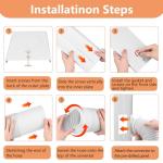 Gulrear Max 105" Sliding Door AC Vent Kit with Security Lock & 2 weather strippings Energy Saving Airtight Universal 5.0/5.9 Inch AC Hose Coupler Portable AC Balcony Door/Window Seal Plates kit