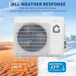 JustSmart 18000BTU Mini Split Air Conditioner & Heater, 230V Energy Efficient SEER2 19 Ductless Wall-Mounted AC Unit with WiFi, Remote Control & Installation Kit, Cools Rooms Up to 1250 Sq.Ft