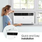 LG 14,000 BTU DUAL Inverter Smart Window Air Conditioner, 115V, Cools 700 Sq. Ft. for Bedroom, Living Room, Apartment, Quiet Operation, ENERGY STAR, works with LG ThinQ, Amazon Alexa and Hey Google