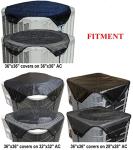 MODERN WAVE - 2 (Two) Central Air Conditioner Covers for Outside Units 36 x 36 inch - 1 (One) Top Universal Mesh Cover and 1 (One) Winter Waterproof Outdoor AC Defender Cover (Black, 36" x 36")