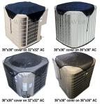 MODERN WAVE - 2 (Two) Central Air Conditioner Covers for Outside Units 36 x 36 inch - 1 (One) Top Universal Mesh Cover and 1 (One) Winter Waterproof Outdoor AC Defender Cover (Black, 36" x 36")