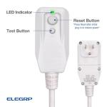 ELEGRP 0651515LY L15515 L22515 14AWG LCDI Power Cord Plug for A/C Air Conditioner, E250451 UL Certified, 7.5FT Leakage Current Detection Interrupter Replacement, 120V 15A 1800W 60Hz NEMA 5-15P, 1 Pack