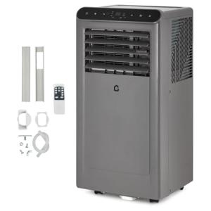 8000 BTU Portable Air Conditioners, 3-in-1 Portable AC Unit with Dehumidifier, Quiet Air Conditioner for Bedrooms and Offices up to 350 Sq.Ft, Remote Control & 24H Timer, Grey & Black