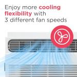 Frigidaire 8,000 BTU Window Air Conditioner with Supplemental Heat, Cools & Heats Up to 350 Sq. Ft., Remote Control, Quiet Operation, Eco Mode, 3 Fan Speeds, White
