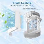 Portable Air Conditioners, 3-in-1 Portable AC Unit, Personal Mini Air Conditioner With 1000ml Water Tank, 2/4/6H Timer, USB Charging Small Cooling Fan (Include 5V 2A Adapter) For Indoor Office Bedroom