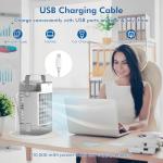 Portable Air Conditioners, 3-in-1 Portable AC Unit, Personal Mini Air Conditioner With 1000ml Water Tank, 2/4/6H Timer, USB Charging Small Cooling Fan (Include 5V 2A Adapter) For Indoor Office Bedroom