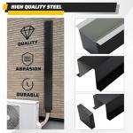 KUAFU 6 x 4 Metal Line Cover Set Compatible with Mini Split and Central Air Conditioner & Heat Pump Universal Fit AC Mini Split Line Set Cover Steel Heavy Duty 2 Pcs