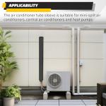 KUAFU 6 x 4 Metal Line Cover Set Compatible with Mini Split and Central Air Conditioner & Heat Pump Universal Fit AC Mini Split Line Set Cover Steel Heavy Duty 2 Pcs