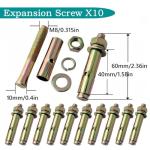 TBPA Anti Vibration Pads for Outdoor Mini Split, Anti-Vibration Shock Absorbing Rubber Mounting Bracket for Air Conditioner Condensers(Expansion Screw x 10, Rubber Isolation Pad x 4)