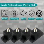 TBPA Anti Vibration Pads for Outdoor Mini Split, Anti-Vibration Shock Absorbing Rubber Mounting Bracket for Air Conditioner Condensers(Expansion Screw x 10, Rubber Isolation Pad x 4)