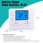 Suuwer 5-1-1 Day Programmable Thermostats for Home 1 Heat/ 1 Cool Conventional Single-Stage Systems